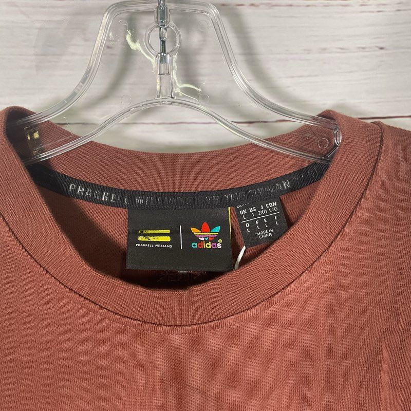 NWT Adidas X Pharrell Williams HumanRace Basics Brown S/S T-shirt - Size L