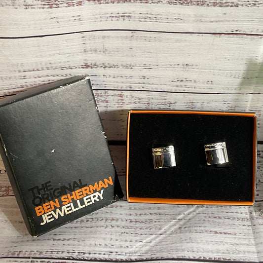 VTG. BEN SHERMAN JEWELLERY Silver Tone Square Cufflinks