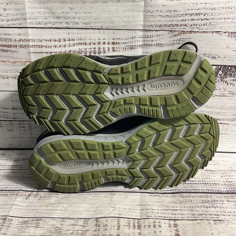 Saucony Grid Cohesion 11 Black/Green Athletic Shoe Men's Size 8.5