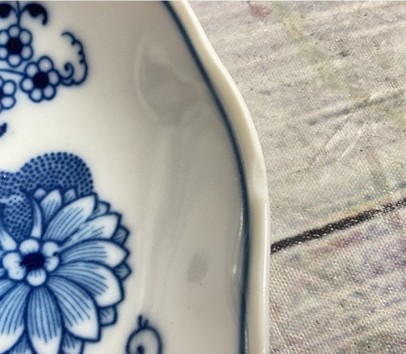 Blue Danube Blue Onion Pattern Porcelain Cup Saucer Creamer Set Blue White