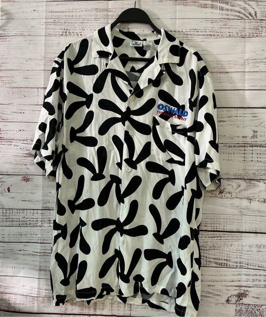 Men's Disney Oswald the Lucky Rabbit Button Down Shirt Size L