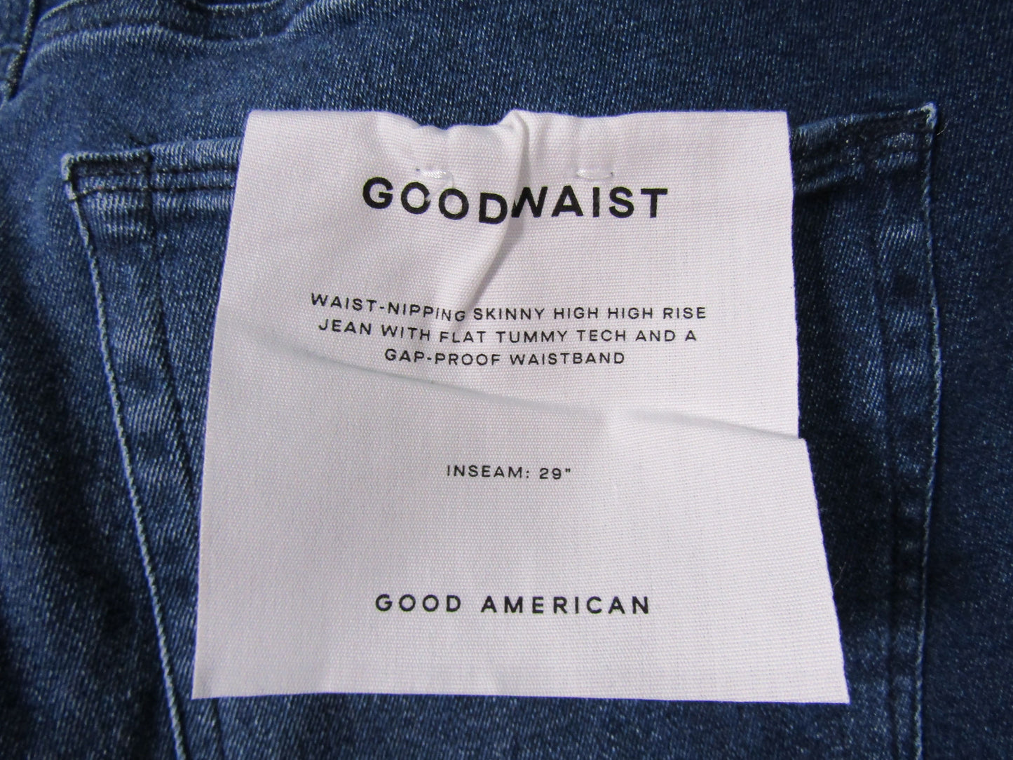 Good American Good Waist Women's Blue High Rise Skinny Jeans Size 22