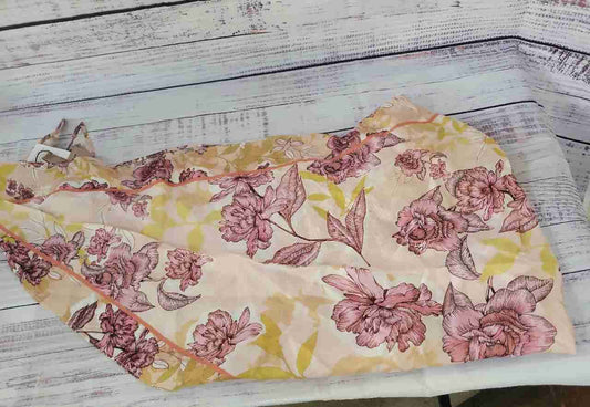 NWT Women's Kachel x Anthropologie Rose/Pink Print Silk Scarf