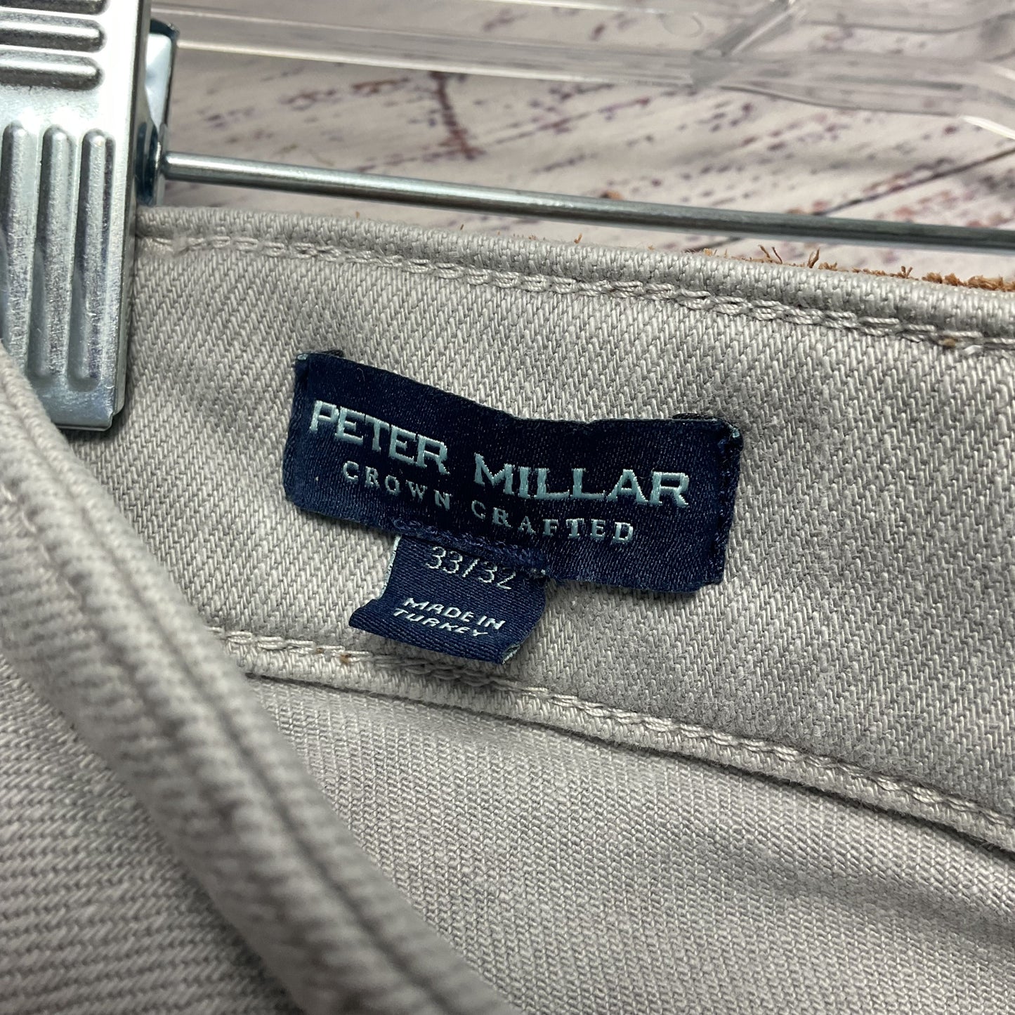 Peter Millar Crown Grey Jeans Pants Zipper Fly - Size 33/32