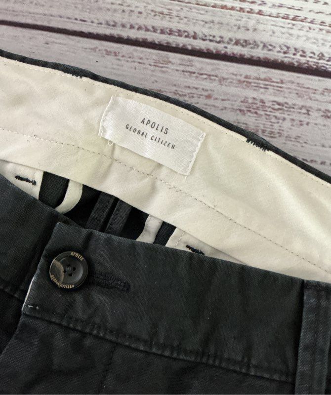 Men's Anapolis Global Citizen Black Chino Pants Size 34 Retail $138