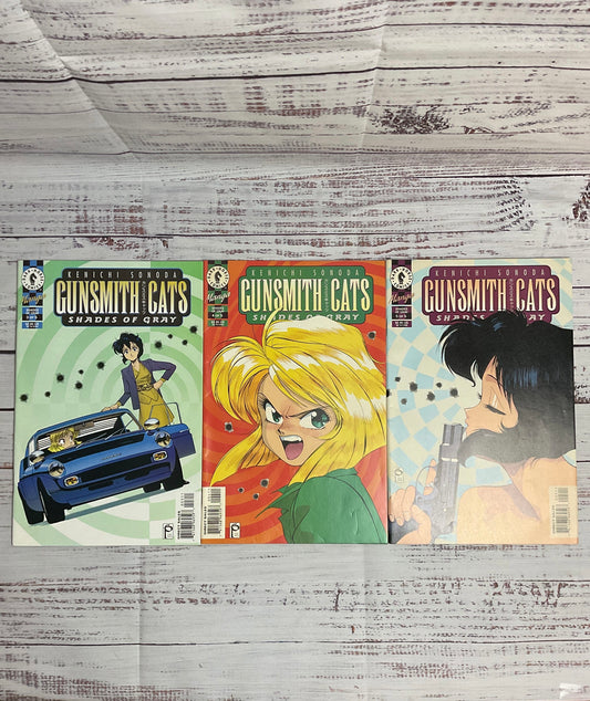 1997 Print Gunsmith Cats: Shades Of Gray: Kenichi Sonoda Vol #3-5 of 5 LOT
