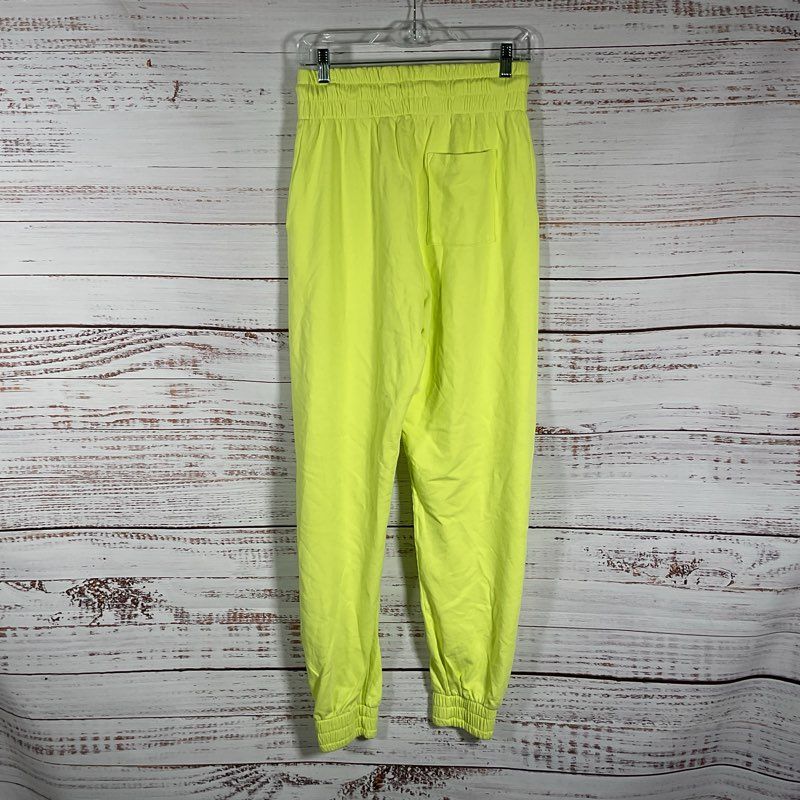 NEW w/ DMG Frankies Bikinis Lime Green Embossed High Rise Jogger Pants - Size XL