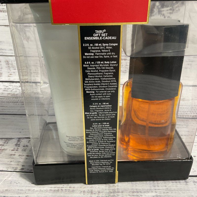 NIB Tabu Spray Cologne & Body Lotion Set