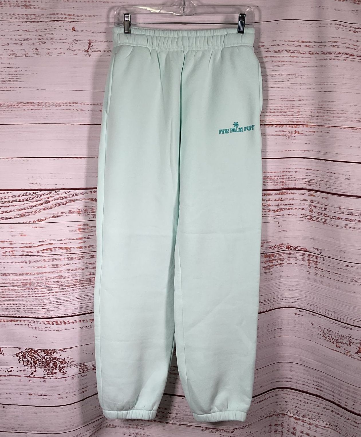 Pink Palm Puff Classic Sweatpants Mint Breeze S