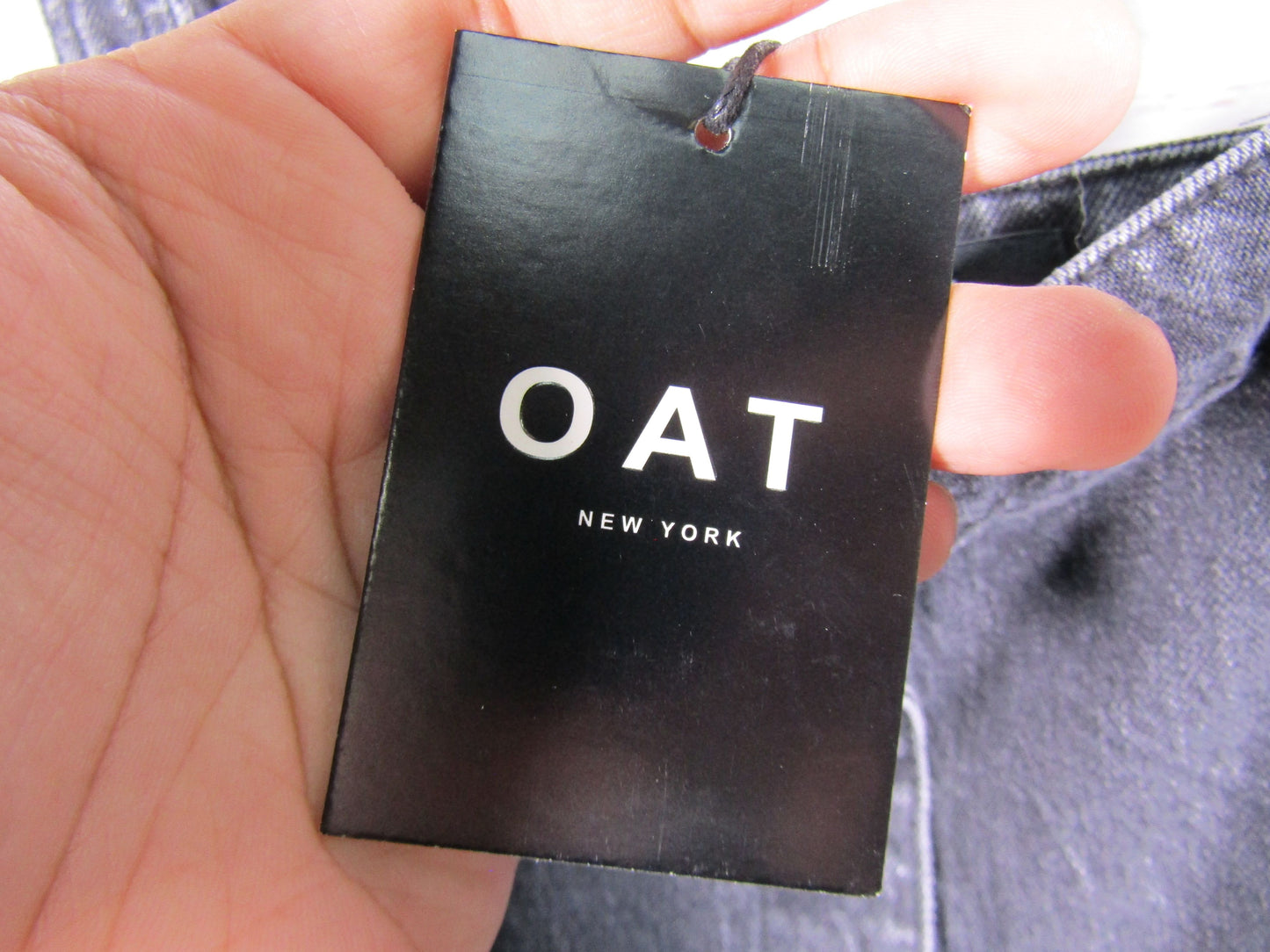 Oat Women's Black Denim Overall Dress Size 14