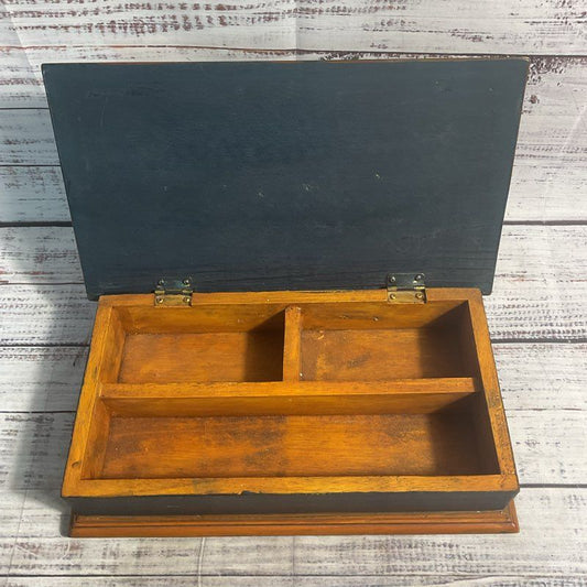 Vintage Hand Carved Wooden Mallard Duck Hunting Decoy 11" Trinket Box