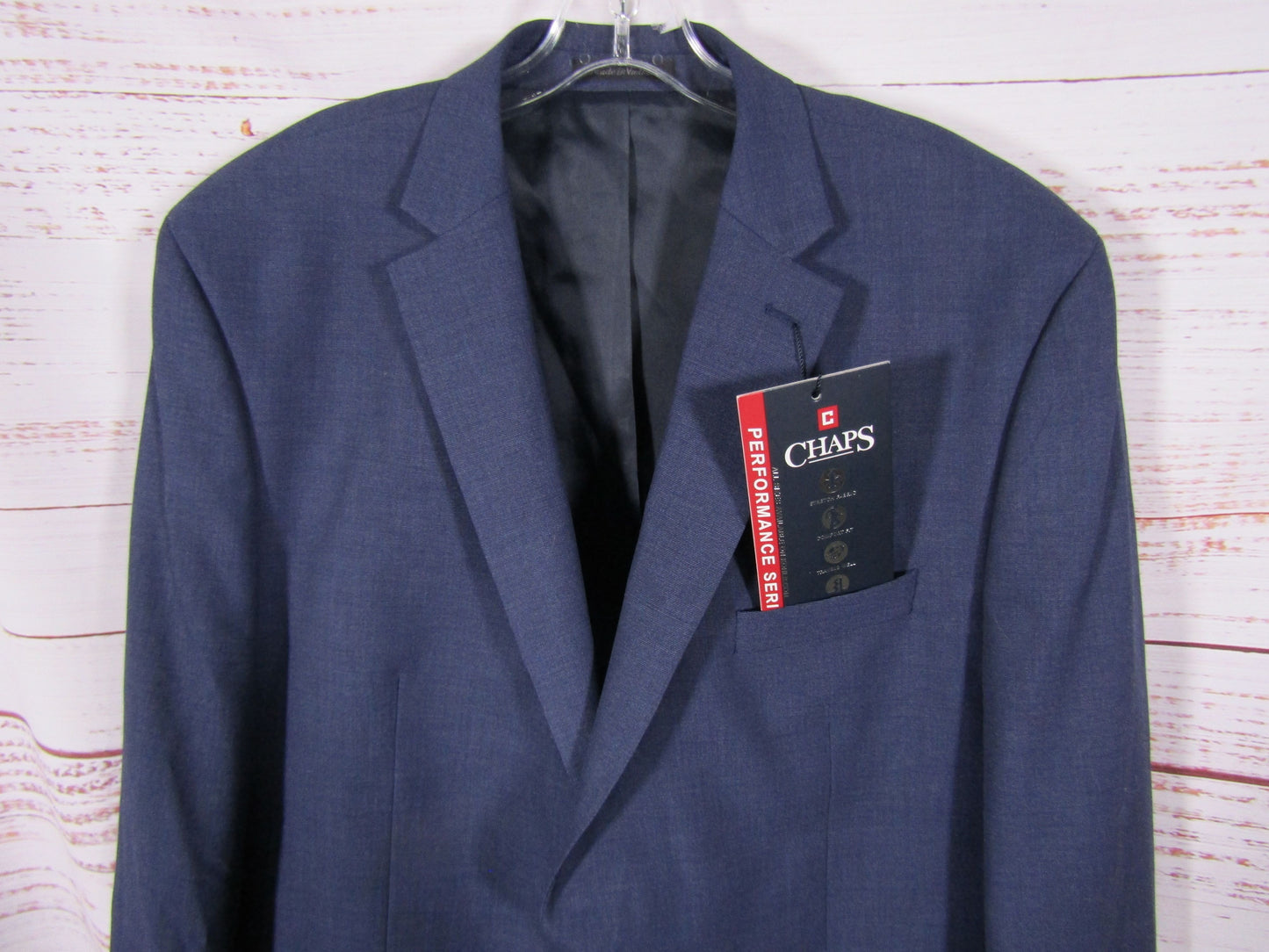 Chaps Performance Series Men's Blue Blazer Jacket Size 48 R