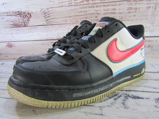 Nike Air Force 1 Low '07 QS Motorsport Men's Black Sneakers Size 7 AH8462-004