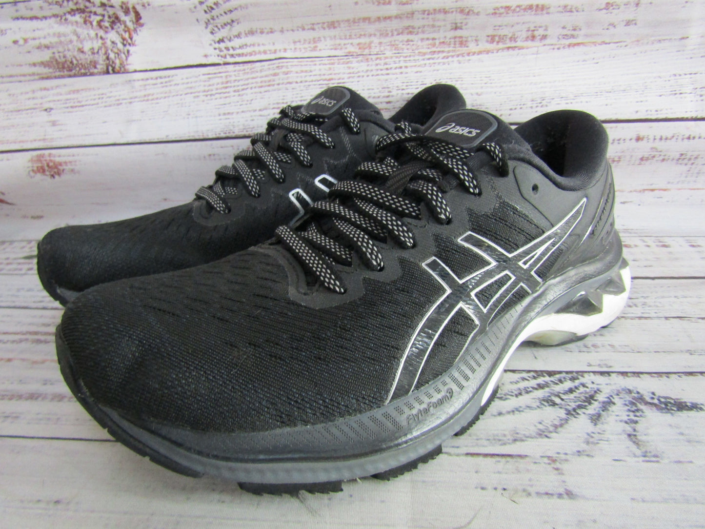 Asics Gel Kayano 27 Women's Black Running Shoes Size 8 1012A649