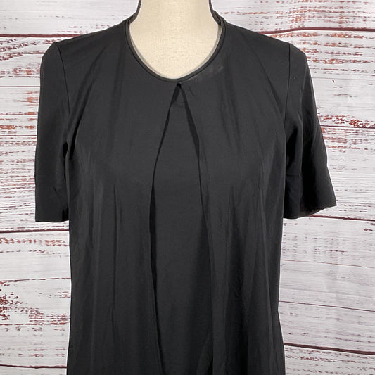COS Women's Black Front Panels Tunic Blouse- SZ XS