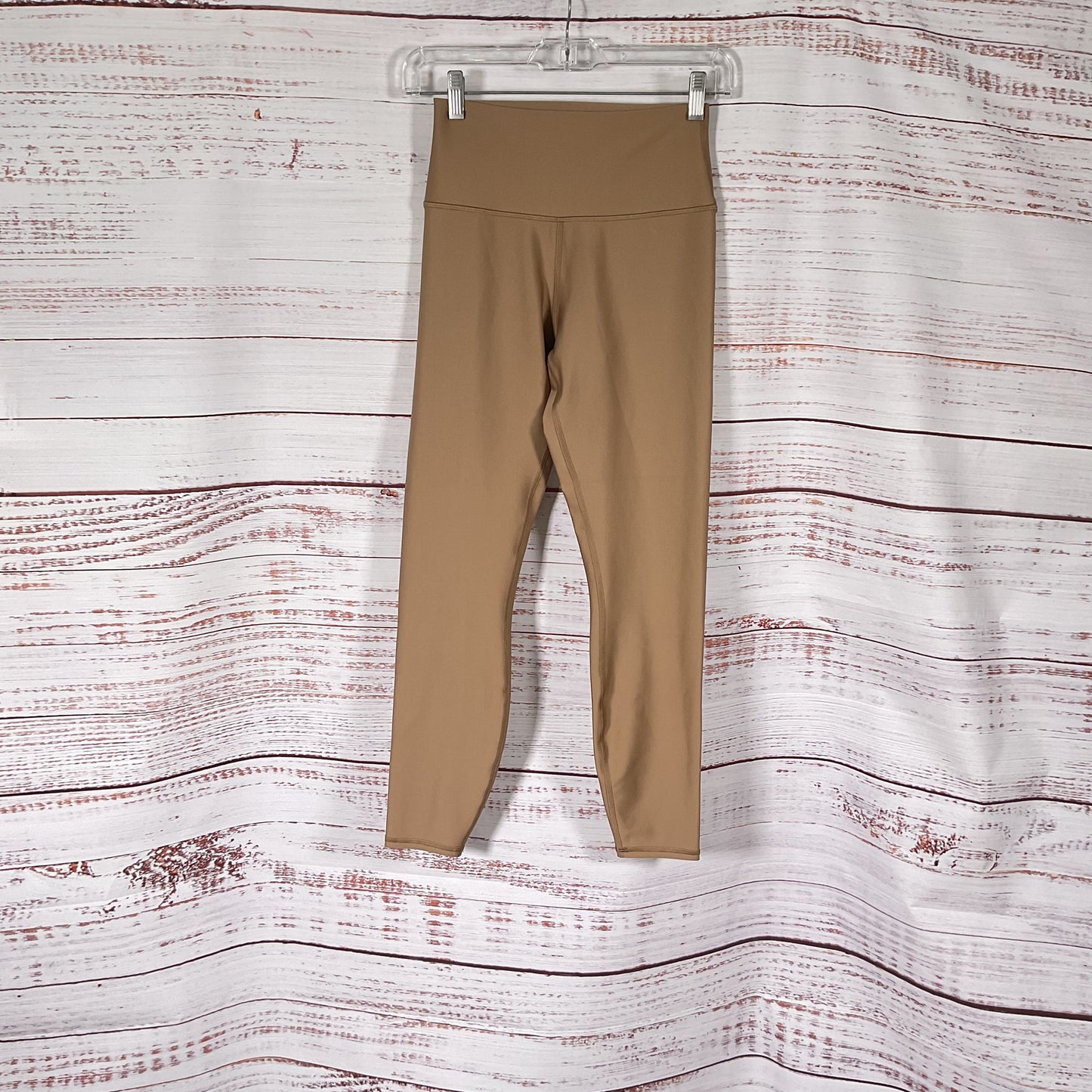 Alo Yoga High Waist Airlift Toasted Almond Brown Leggings Pants - Size S