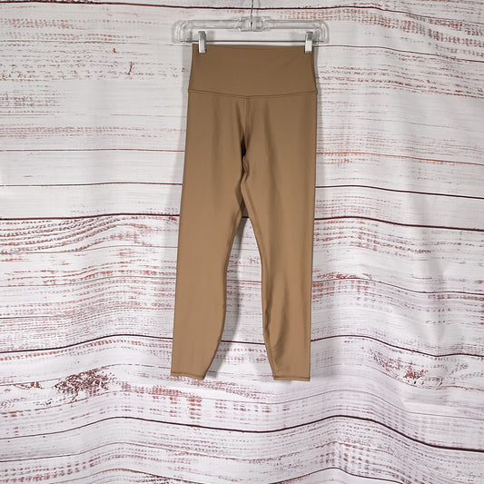 Alo Yoga High Waist Airlift Toasted Almond Brown Leggings Pants - Size S