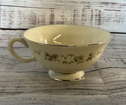 Lenox Brookdale Floral Footed Lot of 10 Cups Cream