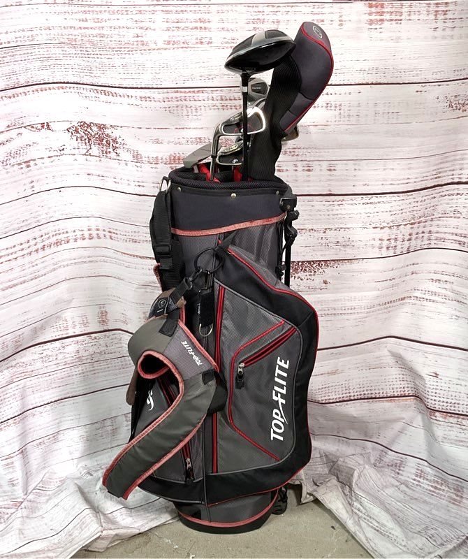 Top Flite Set of 10 Women's Left Handed Golf Clubs Stainless Steel