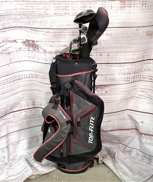 Top Flite Set of 10 Women's Left Handed Golf Clubs Stainless Steel