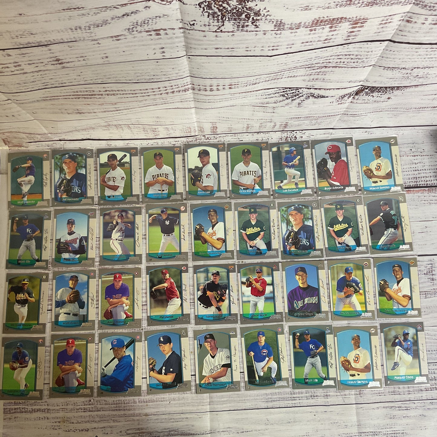 Set of 372 TOPPS 2000 Bowman & Bowman Chrome Baseball Cards