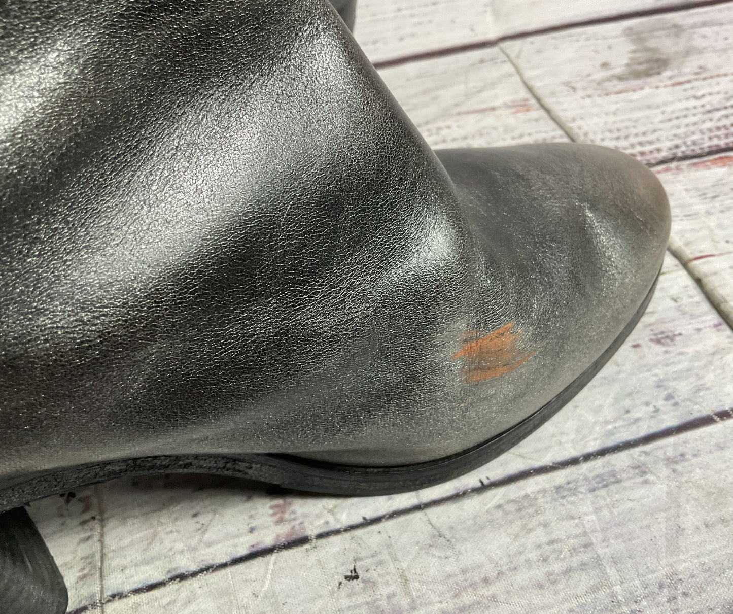 Marsell Leather Distressed Ankle Boots Gray 39