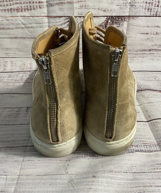 Woman by Common Projects Taupe Suede Ankle Zip High Top Sneaker Size 46 EU 13 US