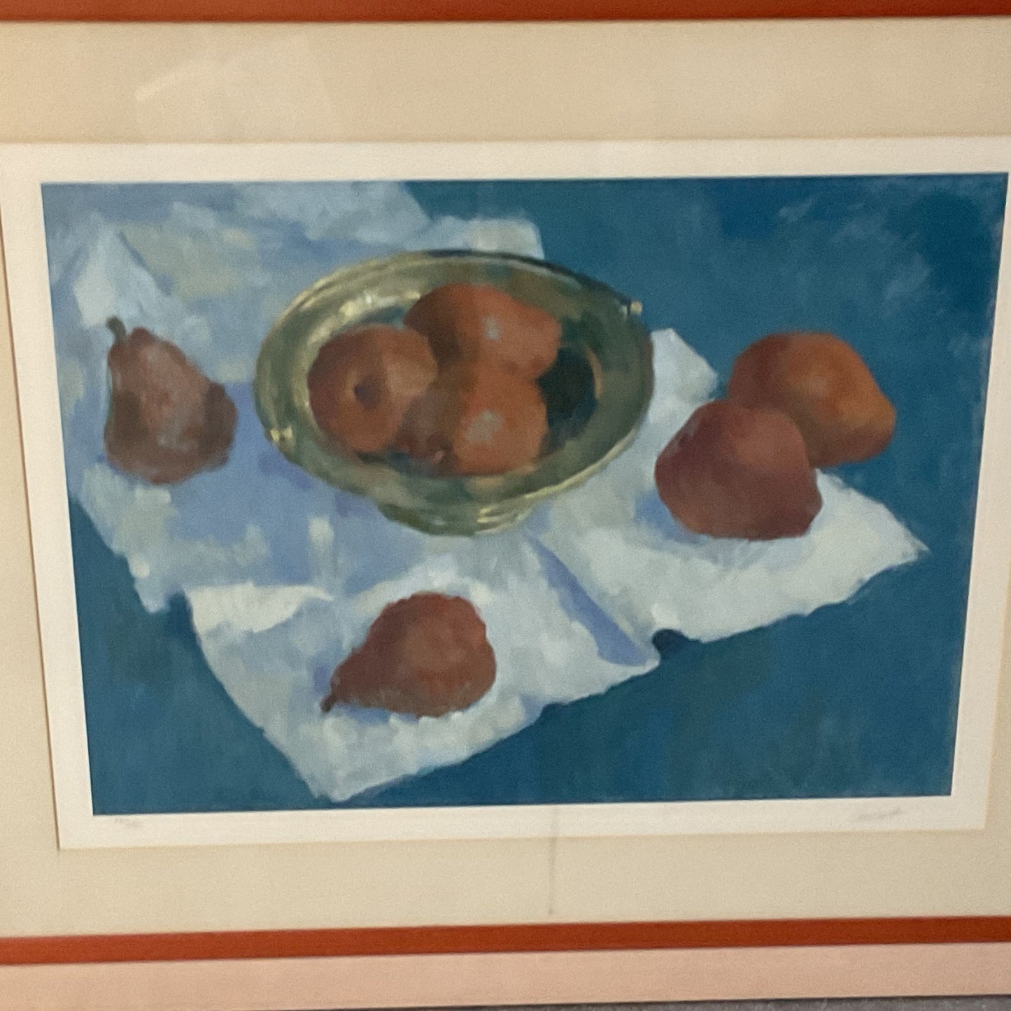 Pencil Signed HELEN ANKIST Pewter Reflection Still Life Serigraph Print