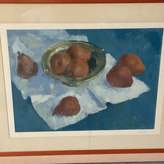 Pencil Signed HELEN ANKIST Pewter Reflection Still Life Serigraph Print