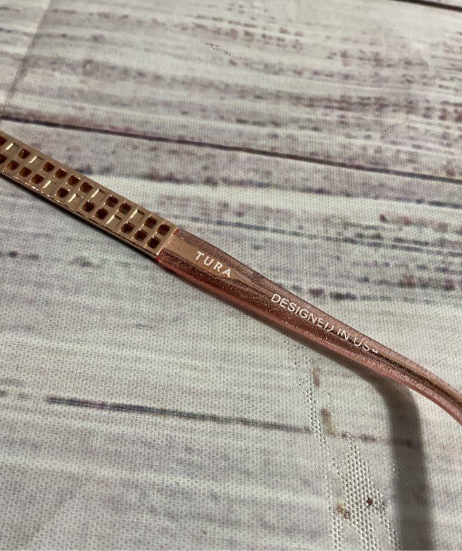 Tura R141 Rose Gold 50-17 135 Rose Gold Diamond Edges Frames Only