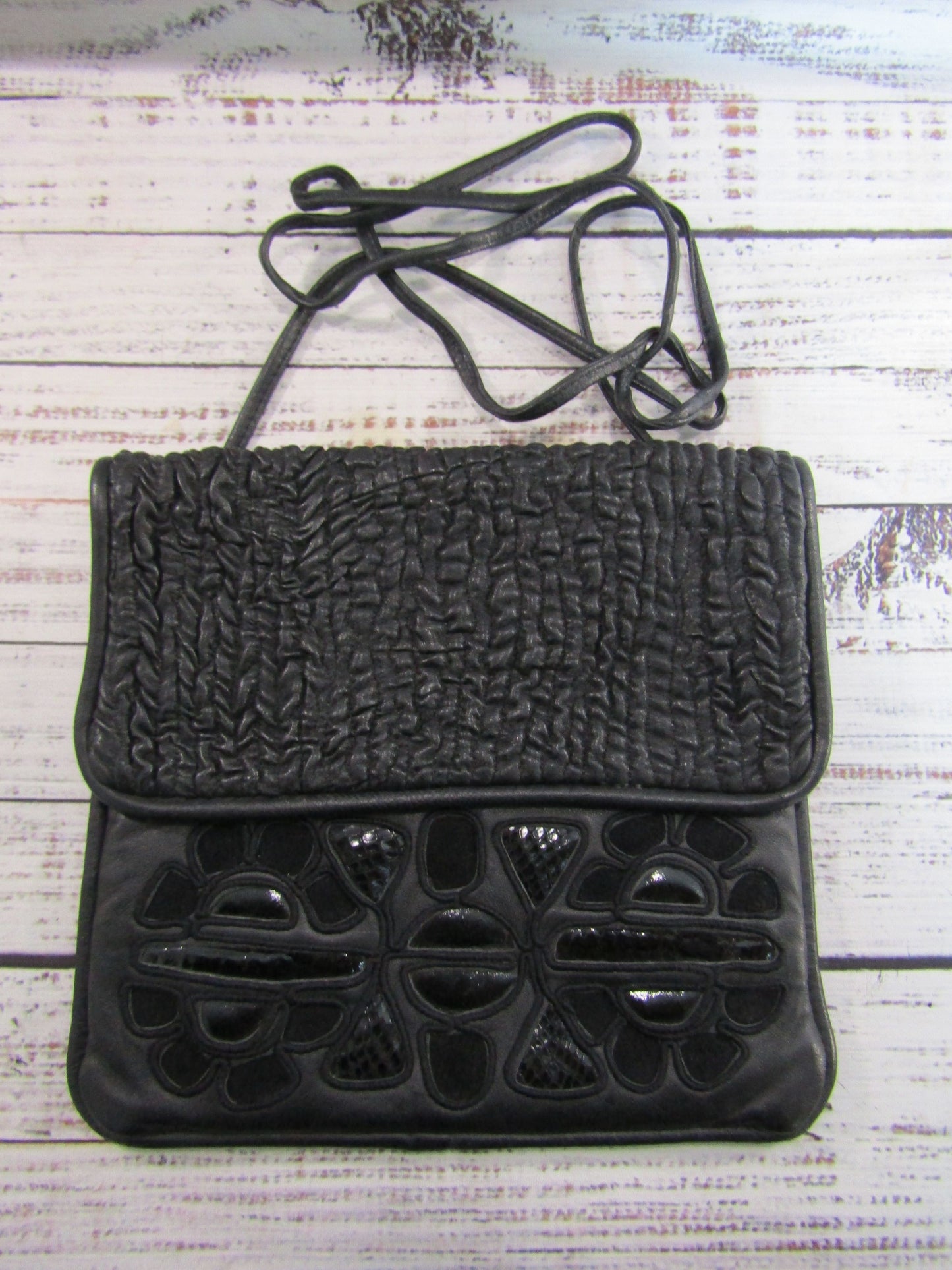 Braccialini Women's Black Leather Crossbody Bag Made in Italy