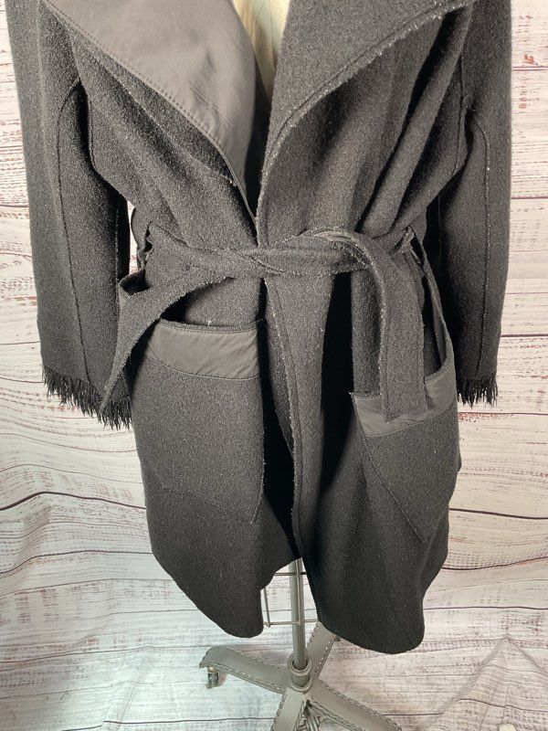 Vintage MOTYS Collection Women's 100% Wool Black Coat Size 43 EU