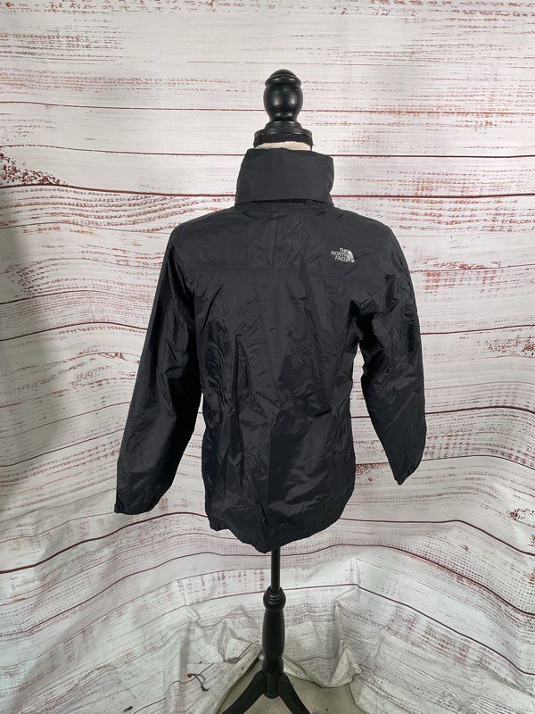 The North Face Girl's Black Windbreaker Zip Up Nylon Jacket Size 18