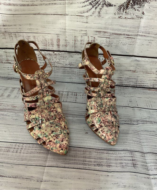 Women's Rebecca Minkoff Randi Granite Patent Strappy Heels Size 9