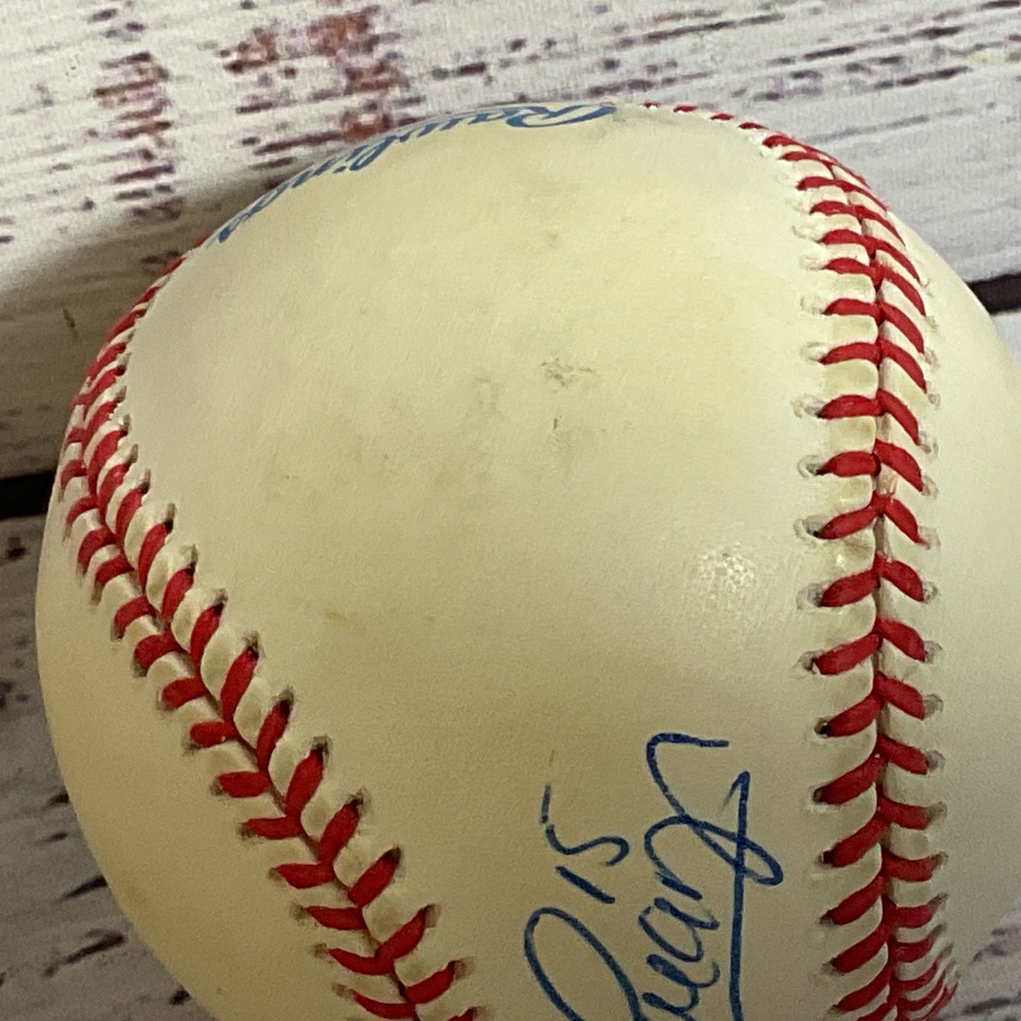 Signed SANDY ALOMAR JR. Cleveland Indians #15 Baseball with Case