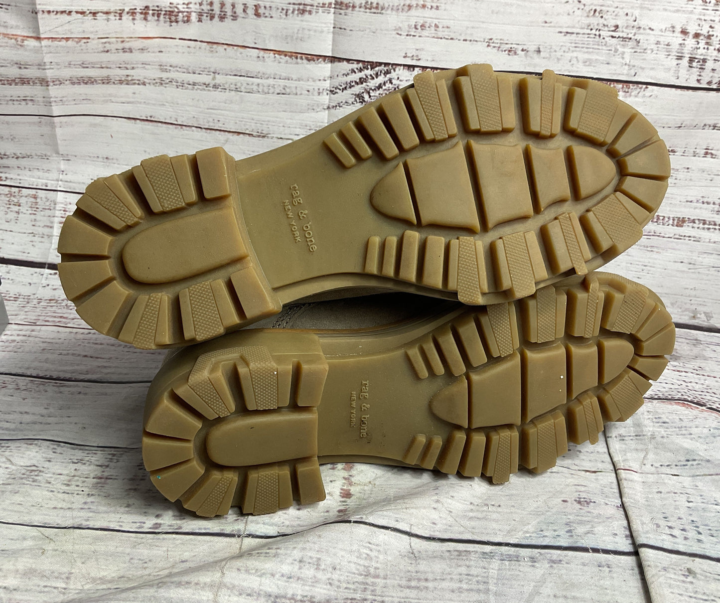 Rag & Bone Shiloh Lace Up Jungle Combat Boot Suede Beige 36.5