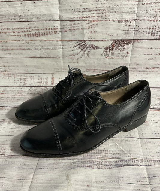 Vintage Bally Men's Black Leather Oxford Cap Toe Dress Shoes Size 11D