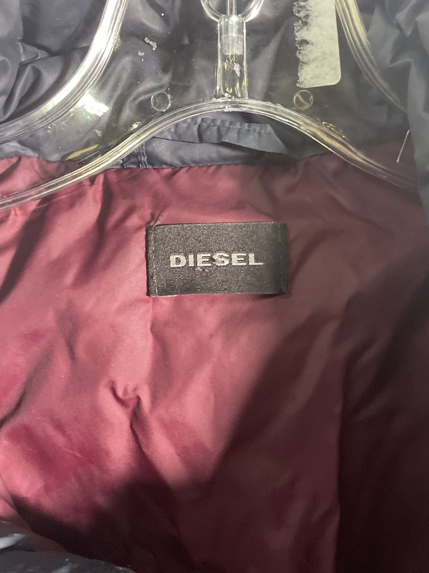 Diesel Blue Zip Up Puffer Jacket - Size M