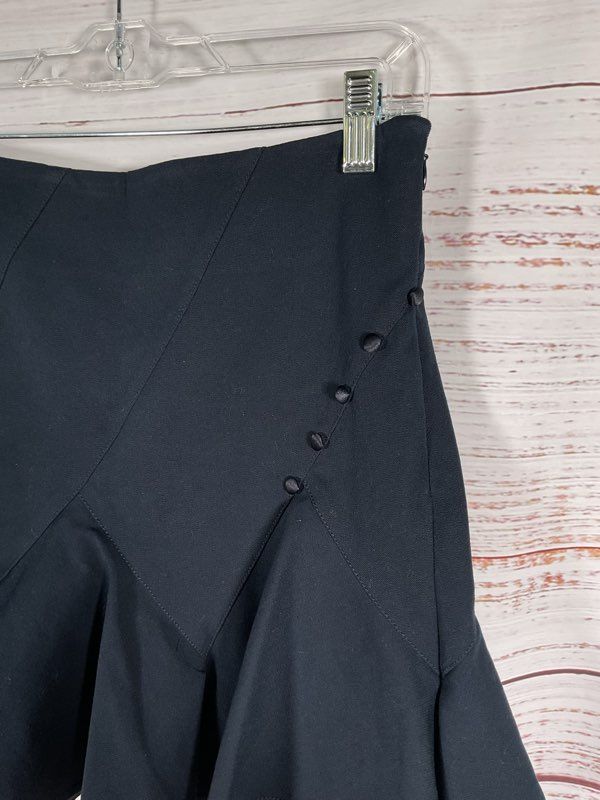 Derek Lam 10 Crosby Skirt Women's Navy Blue Godet Ruffle Mini Chic Preppy Size 2