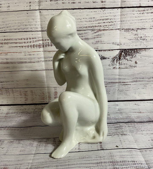 VTG. ROYAL DUX Duchcov Nude Woman Porcelain Figurine- 11"