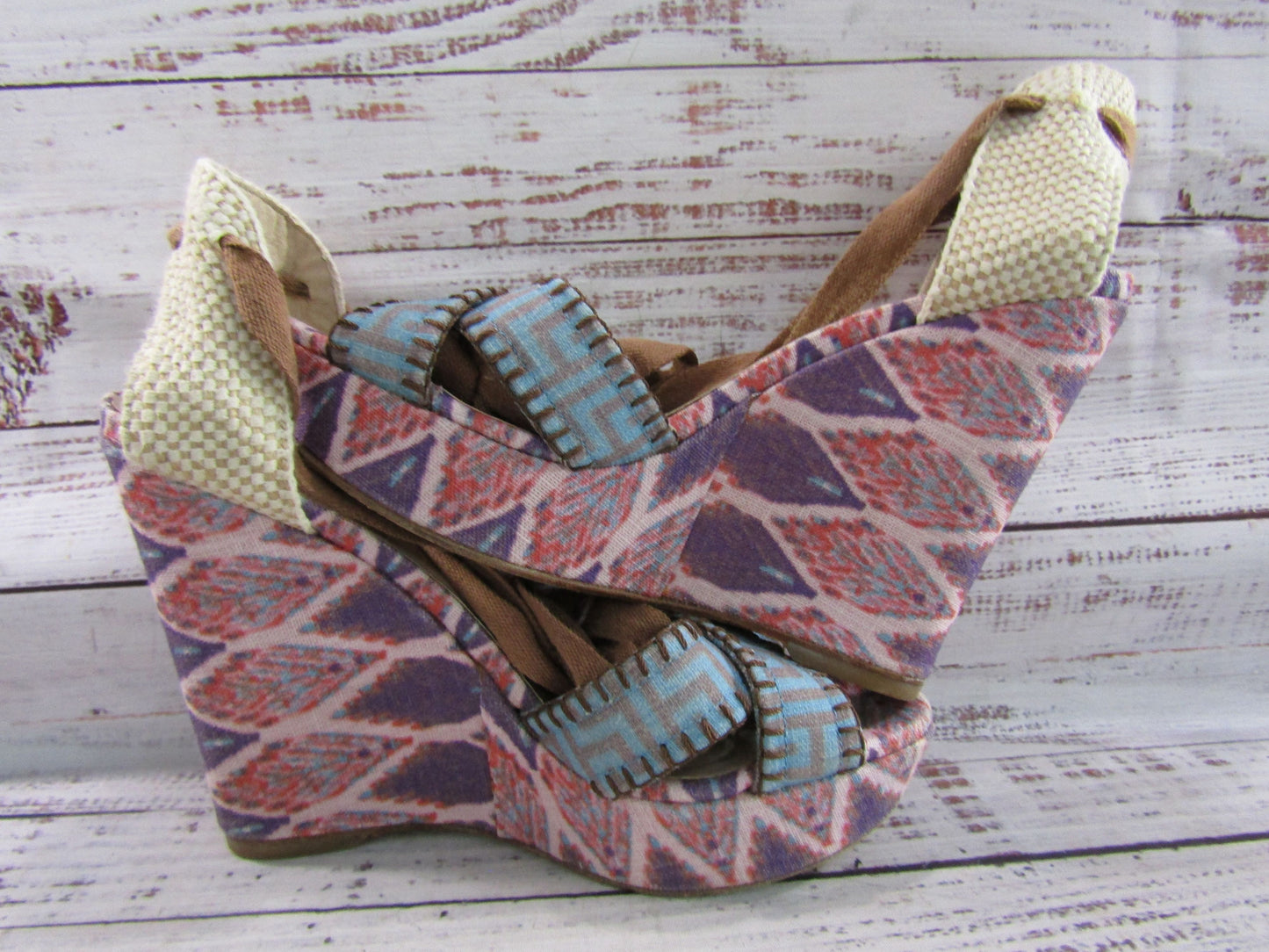 Theodora & Callum by Stuart Weitzman Biarritz Women's Wedge Ankle Wrap Sandals