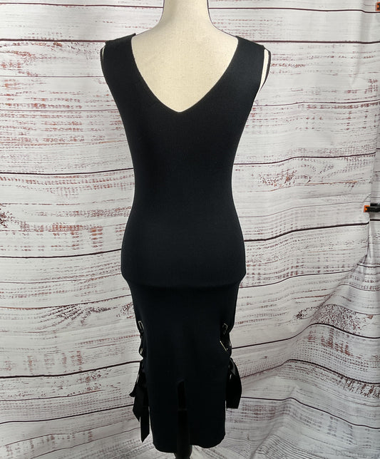 The Royals Stretchy Side Ribbon Dress Black M