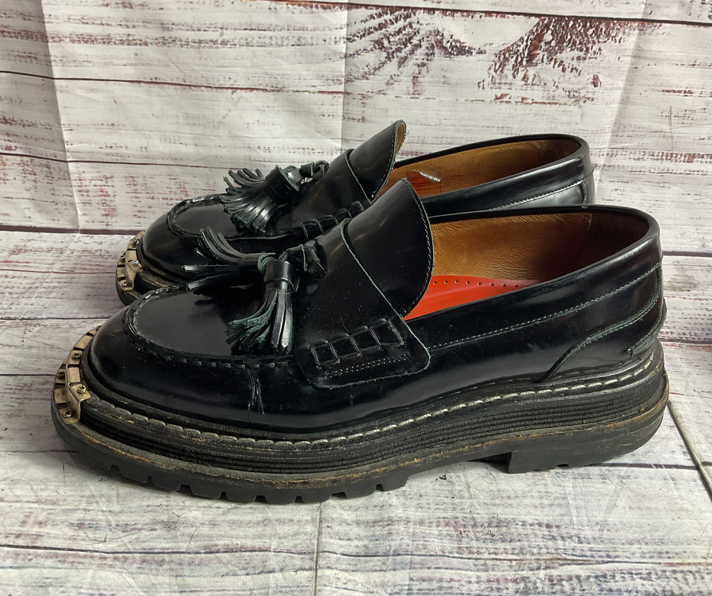 Sandro Thick-Soled Leather Loafers Black 39