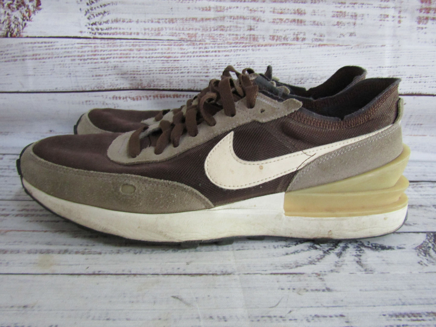 Nike Waffle One Chocolate Claro Men's Low Top Running Shoes Size 9 DA7995-200