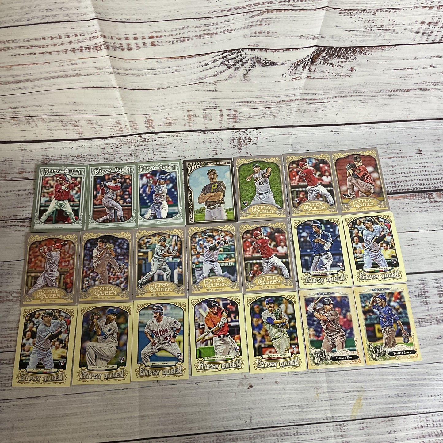 Set of 21 TOPPS Gypsy Queen Baseball Cards