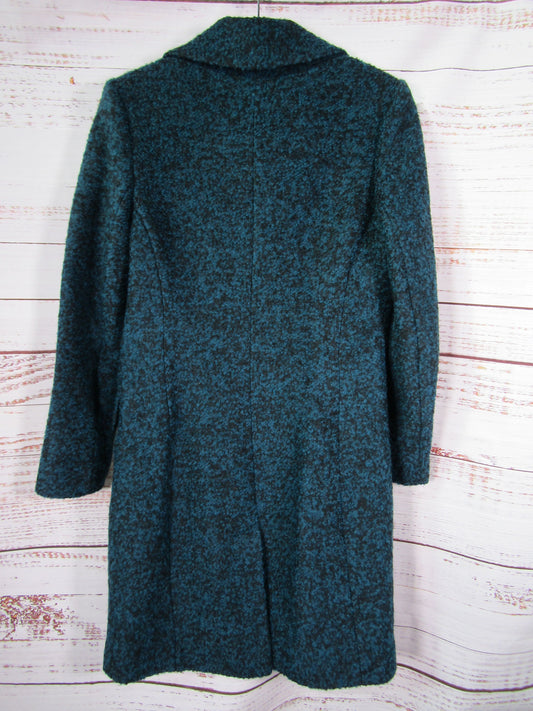 Sam Edelman Women's Teal Blue Wool Blend Coat Size XS