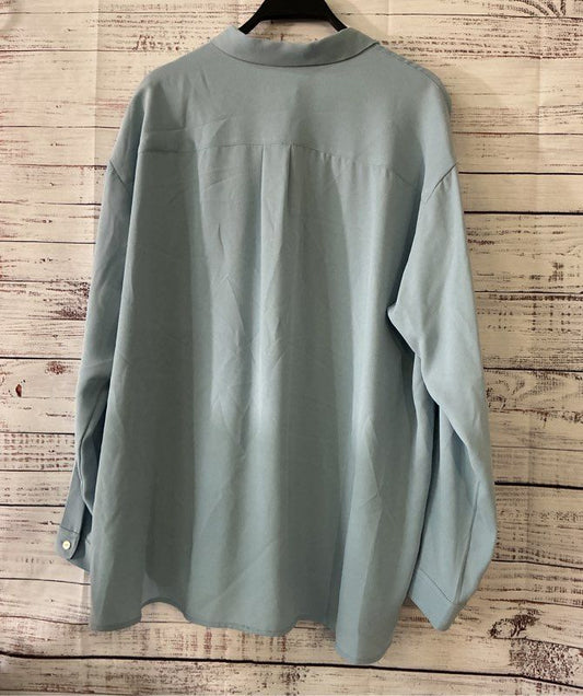 NWT Women's J. Jill Light Blue Button Down Blouse Size XL