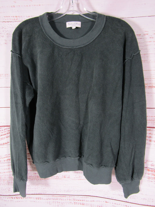 Michael Stars Women's Green Inside Out Cotton Blend Sweater Size S