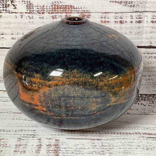 Signed VTG. VIVIKA & OTTO Blue Glazed Heino Studio Bud Vase- 4.5"