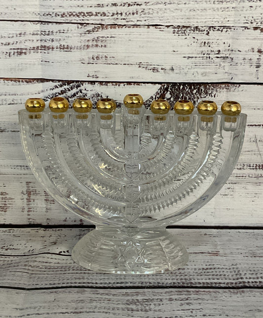 Godinger Crystal Candle Legends Hanukkah Menorah